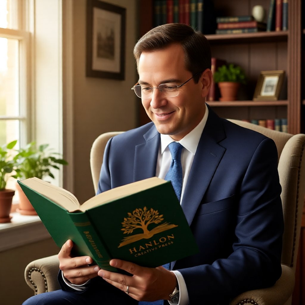 Parent reading the same book their child is studying — calm, supportive home study environment